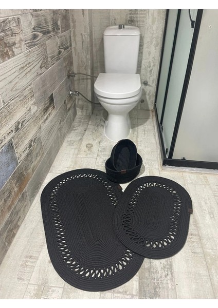 Doğal Jüt ve Hasır Banyo Paspası ile Sepet Takımı – Şık, Dayanıklı ve Dekoratif Banyo Aksesuar Seti fırsatları