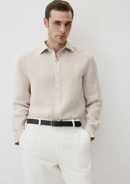 Erkek Uzun Kol Gömlek Kum Beji 0211496-70134 fiyatları