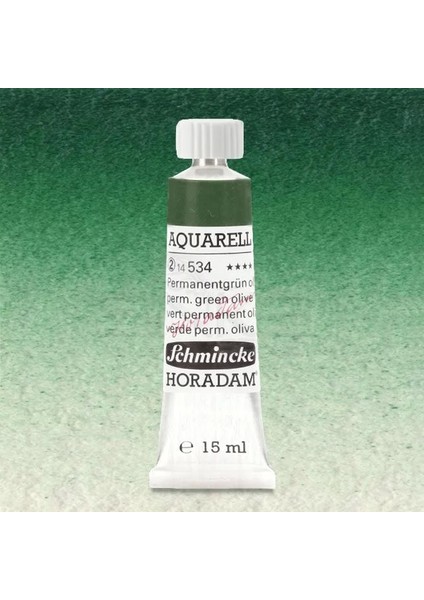 Horadam Aquarell Tube 15ML Seri 2 Permanent Green Olive 534