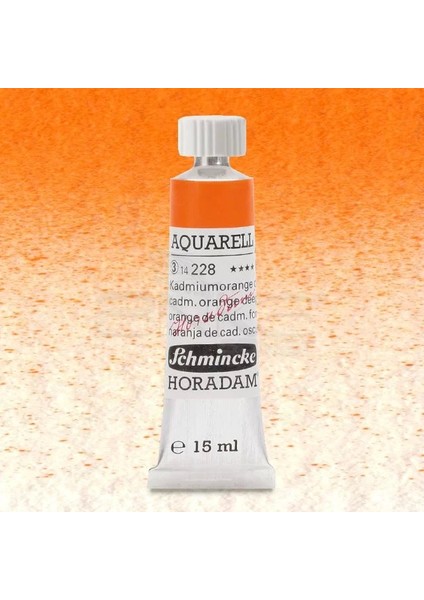 Horadam Aquarell Tube 15ML Seri 3 Cadmium Orange Deep 228