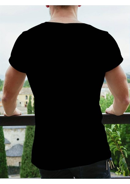 Erkekkısa Kollu Yuvarlak Yaka Desenli Viskon T-Shirt modelleri