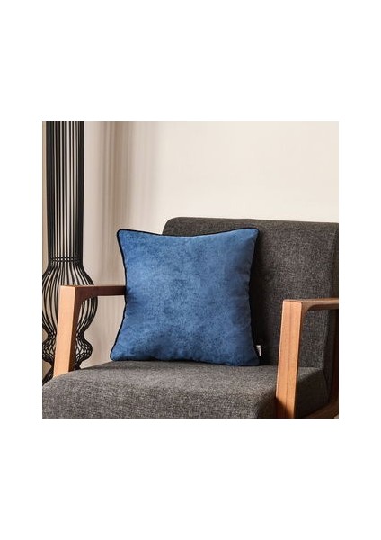 Soft Asas Kırlent - Mavi - 45X45 cm