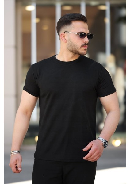 Erkek Mini Jakarlı Kısa Kollu T-Shirt