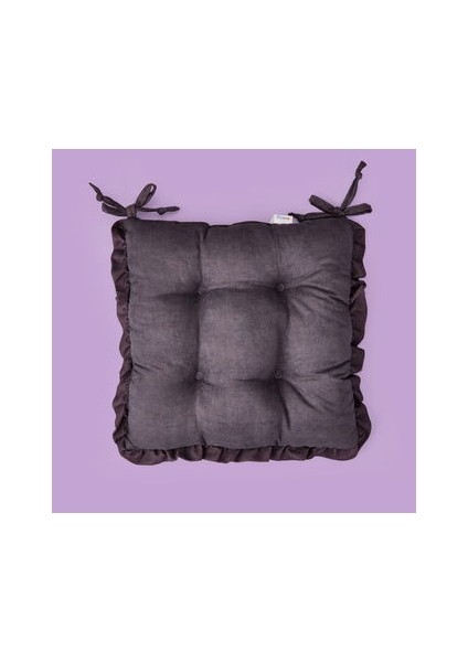 Soft Nora Sandalye Minderi - Antrasit - 40X40 cm