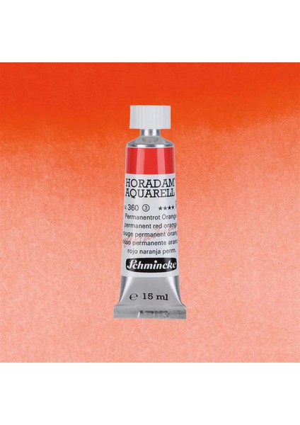 Horadam Aquarell Tube 15ML Seri 3 Permanent Red Orange 360