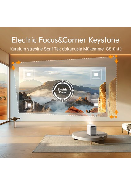 U4 Pro Akıllı Projeksiyon Cihazı 1080P Full HD - Android - Wifi - 450 ANSI Lumen modelleri