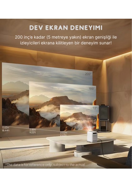 U4 Pro Akıllı Projeksiyon Cihazı 1080P Full HD - Android - Wifi - 450 ANSI Lumen fırsatları