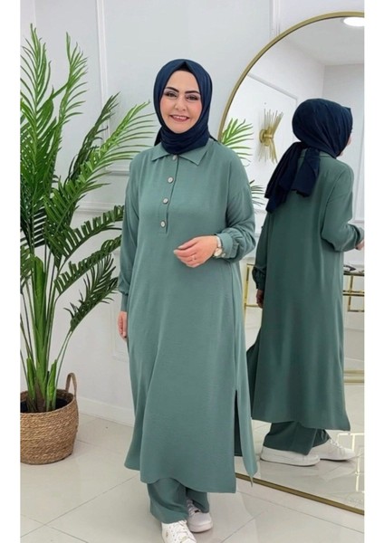 2'li Tesettür Pantolon Elbise Takımı modelleri
