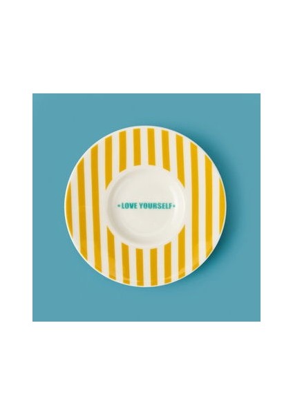 Kitchen Love Yourself Çay Tabağı - Sarı - 13 cm modelleri