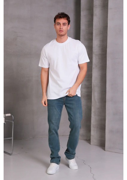 Erkek Relax Fit Bisiklet Yaka %100 Pamuk Rahat Kesim Basic Tişört modelleri