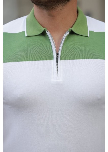 Erkek Fermuar Yakalı Kısa Kollu Tişört modelleri