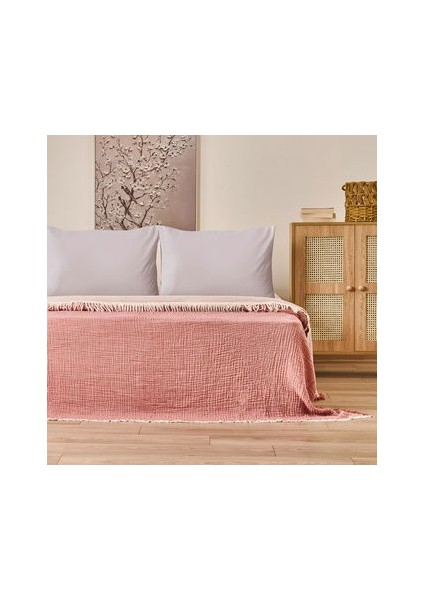 Soft Hevin Çift Kişilik Yatak Örtüsü - Kiremit - 220X240 cm