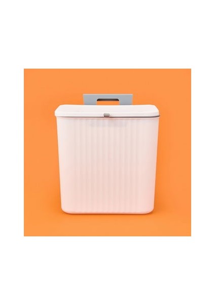 Çift Yönlü Asılabilir Çöp Kovası - Beyaz - 27,5X28X18,5 cm