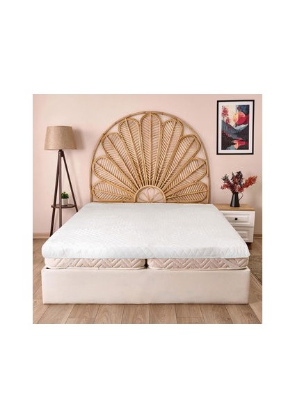 Soft Nando Basic Çift Kişilik Lastikli Alez - Beyaz - 160X200 cm