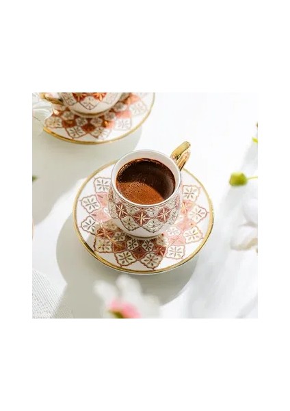 Rüya 12 Parça Porselen Kahve Fincan Takımı - Beyaz fiyatları