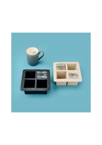 4'lü Silikon Buz Kalıbı - Asorti modelleri