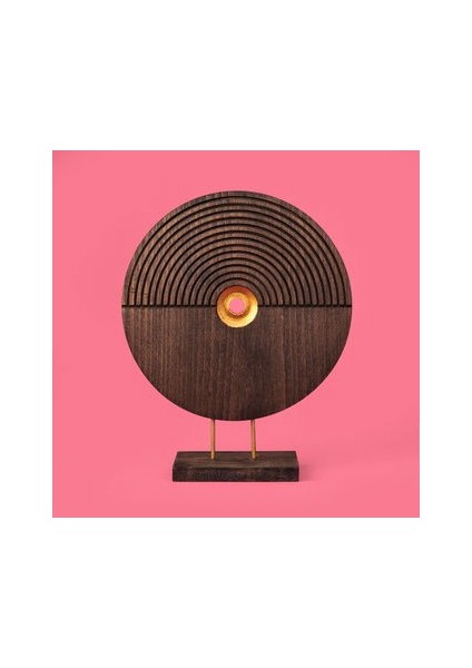 Deco Masif Ahşap Etnik Dekor - Kahverengi - 40 cm