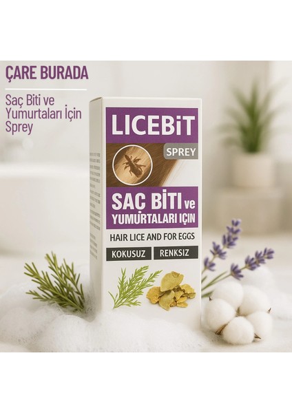 Licebit - Saç Biti ve Yumurtaları Için Saç Spreyi 75 ml (Kokusuz, Böcek Ilaçsız, Renksiz)