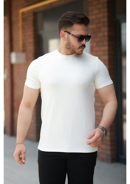 Erkek Basic Kısa Kollu Tişört - 2xl - Beyaz