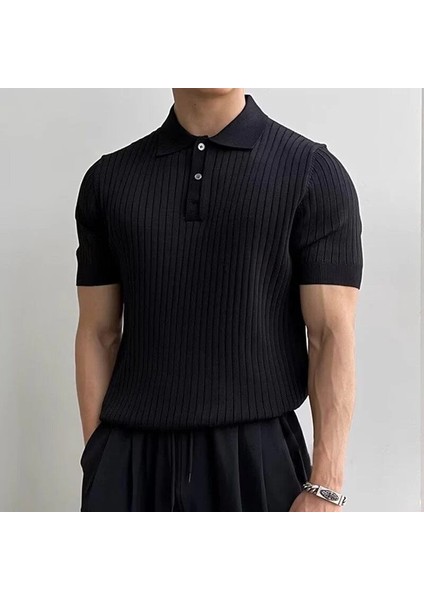 Erkek Kısa Kollu Yakalı Yakadan Düğmeli Triko Bluz fırsatları