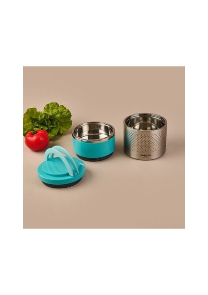 2 Katlı Çelik Yemek Termosu - Mavi - 1,5 Lt fiyatları