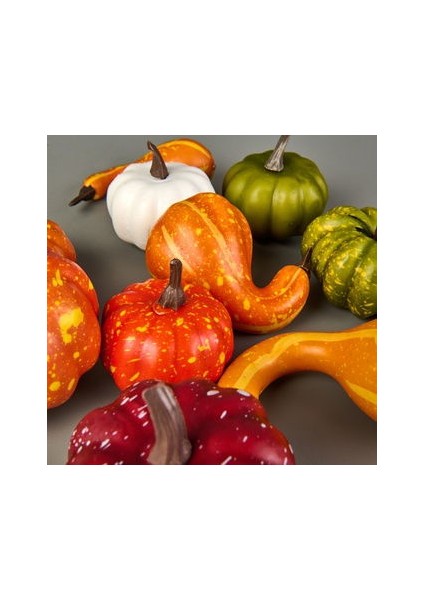 9'lu Dekoratif Köpük Kabaklar - Renkli modelleri