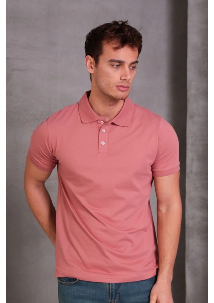 Erkek Slim Fit Pamuklu Yumuşak Doku Nefes Alan Kumaş Yakalı Tişört fırsatları