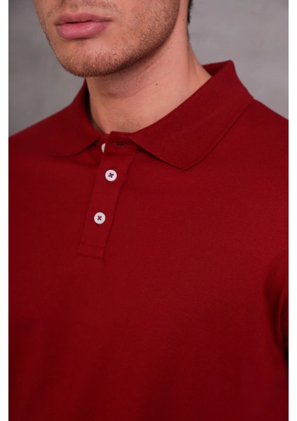 Erkek Slim Fit Pamuklu Yumuşak Doku Nefes Alan Kumaş Yakalı Tişört indirimleri