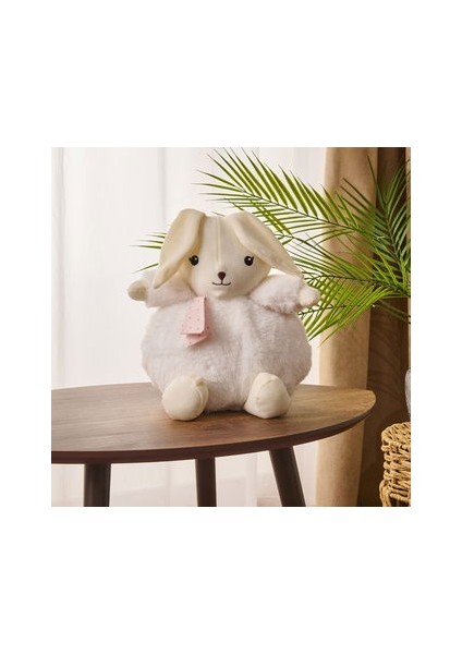 Soft Tombul Tavşan Figürlü Yastık - Bej - 26X30 cm