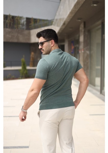 Erkek Polo Yaka Fermuar Detaylı Tişört fiyatları