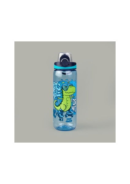 Trego Yeşil Dino Kilitli Tritan Matara - Renkli - 630 ml