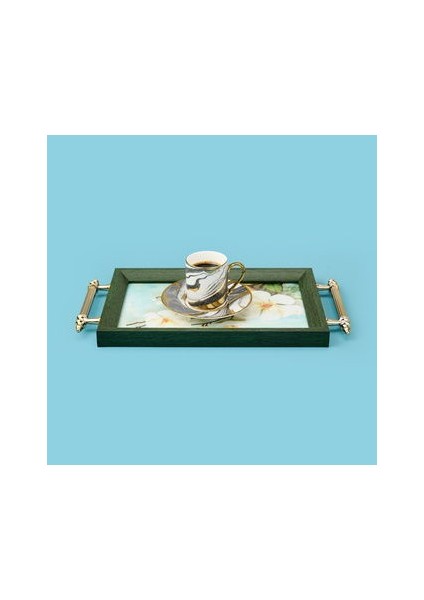 Kitchen Mini Çiçekli Tepsi - Renkli - 29X18 cm fiyatları