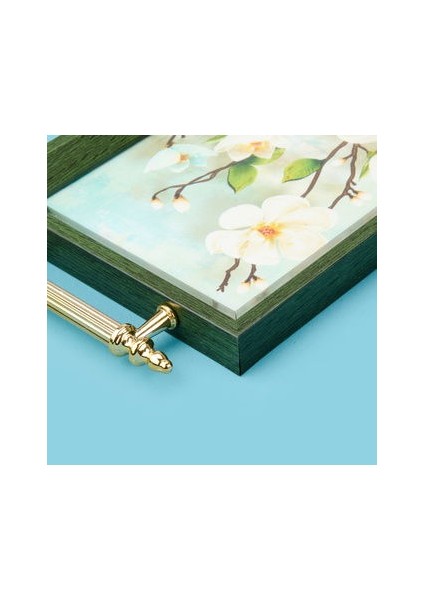 Kitchen Mini Çiçekli Tepsi - Renkli - 29X18 cm modelleri