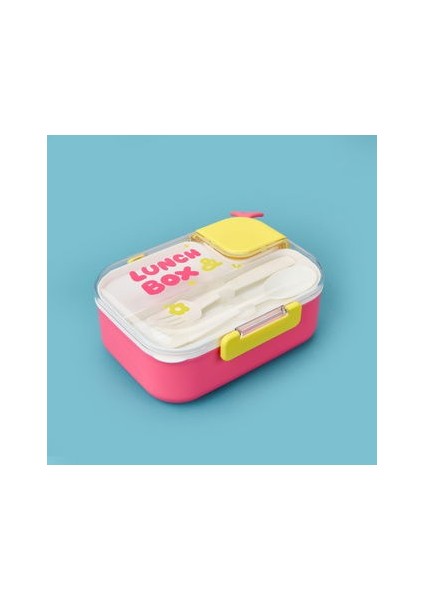 Lunch Box Yemek Kabı - Pembe / Sarı - 1,1 Lt