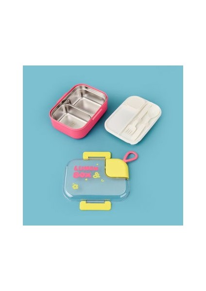 Lunch Box Yemek Kabı - Pembe / Sarı - 1,1 Lt modelleri