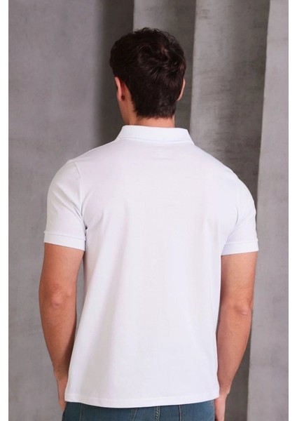 Erkek Slim Fit Pamuklu Yumuşak Doku Nefes Alan Kumaş Yakalı Tişört fırsatları