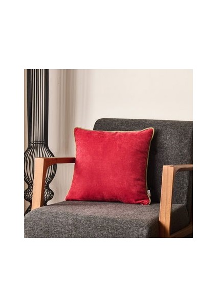 Soft Asas Kırlent - Kırmızı / Yeşil - 45X45 cm