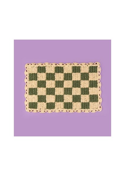 Soft Dama Supla - Bej / Yeşil - 30X45 cm