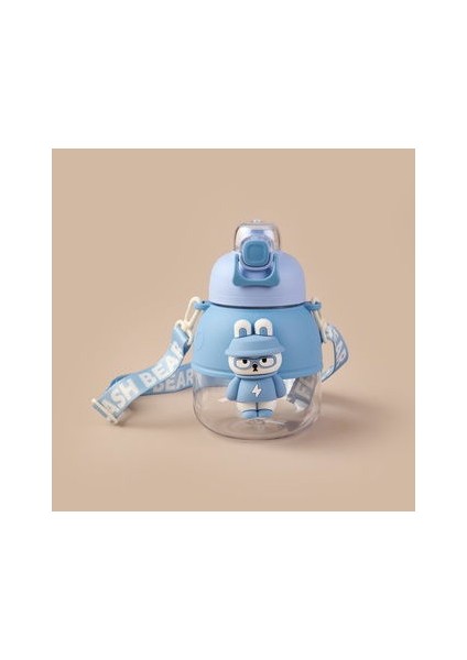 Polikarbon Figürlü Matara - Mavi - 1,1 Lt