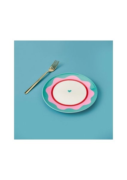 Kitchen Granny Tatlı Tabağı - Yeşil / Pembe - 19 cm fiyatları