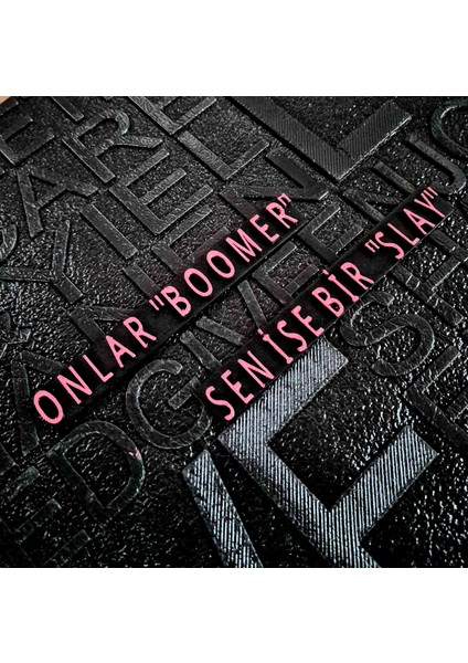 Ayna Yazısı Kabartmalı 2 Parça 15CM Boomer Kendinde Yapışkanlı