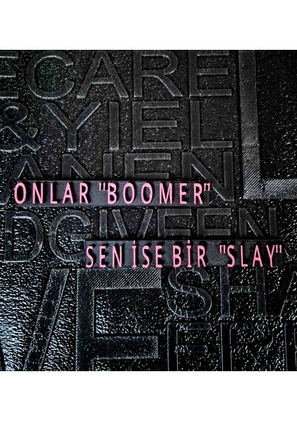 Ayna Yazısı Kabartmalı 2 Parça 15CM Boomer Kendinde Yapışkanlı modelleri
