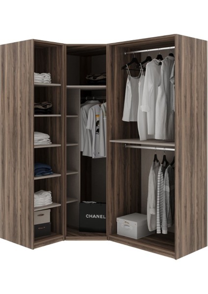 Rent Grey 4 Kapılı Köşe Gardırop modelleri