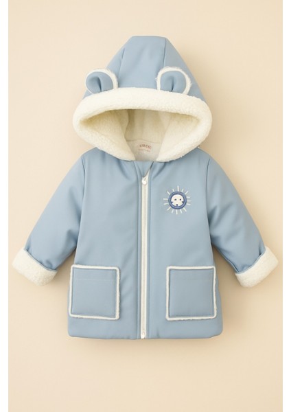 Kapüşonlu, Kulak Detaylı, Içi Yumuşak Kürk Astarlı, Cepli, Su Geçirmez, Bebek-Çocuk Kışlık Mont