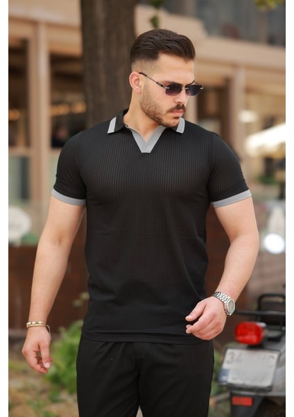 Erkek Hemşire Yaka Kısa Kollu Tişört