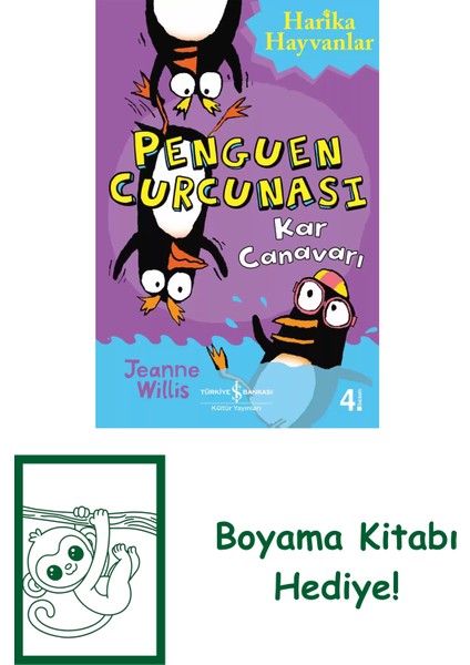 Penguen Curcunası Kar Canavarı + Boyama Kitabı
