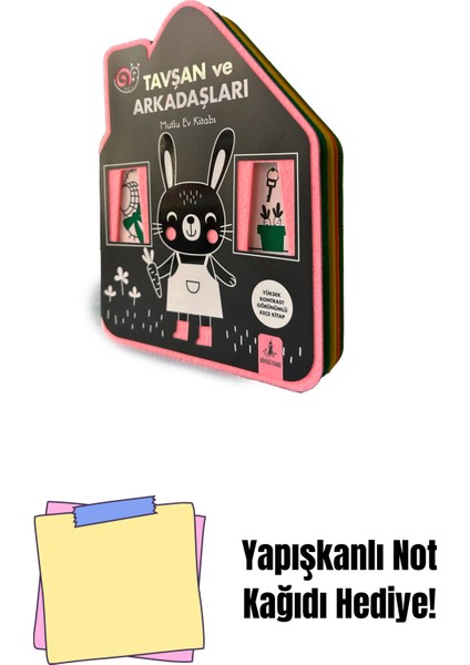 Tavşan ve Arkadaşları (Keçe Kitap) + Yapışkanlı Not Kağıdı