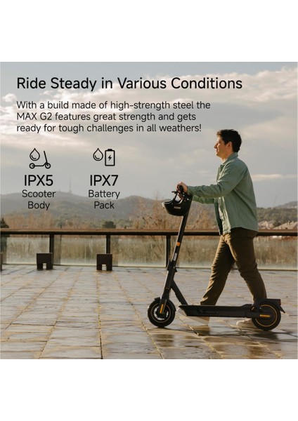 Ninebot Kickscooter Max G2 900 W Elektrikli Scooter+Orj. Segway Kask Hediye