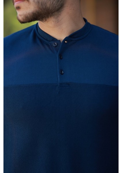 Erkek Hakim Yakalı Kısa Kollu Pamuklu T-Shirt