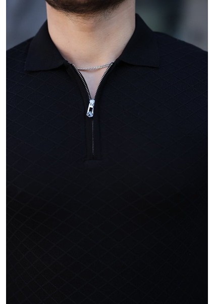 Erkek Viskon Kumaş Polo Yaka Desenli Tişört modelleri